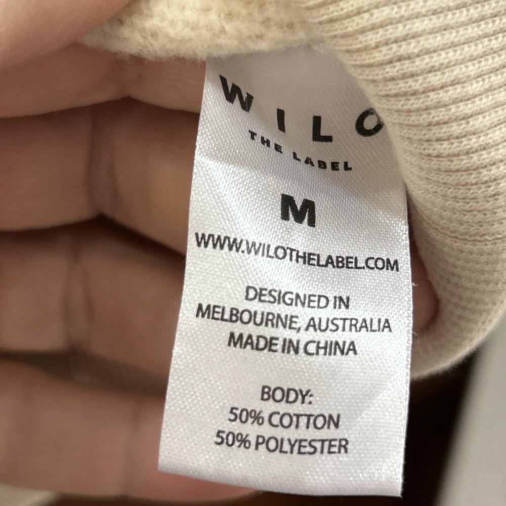Women's WILO The Label Hooded Sweatshirt WILO WELLNESS CLUB Oversized Hoodie Med - Picture 8 of 8